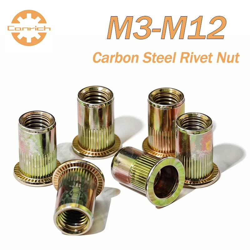 Rivet Nut M3 M4 M5 M6 M8 M10 M12 Flat Head Threaded Rivet Insert ...