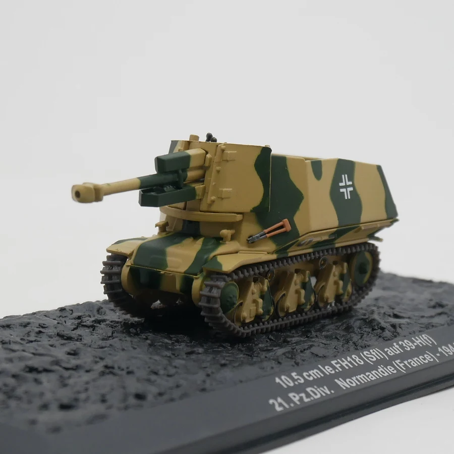 Ixo 1:72 Scala Pressofuso Lega 10.5 Cm Le Fh18 (Sfl) Auf 39-H (F) Germania Serbatoio Modello Militarized Combat Track Tipo Giocattolo Per Regali Per A