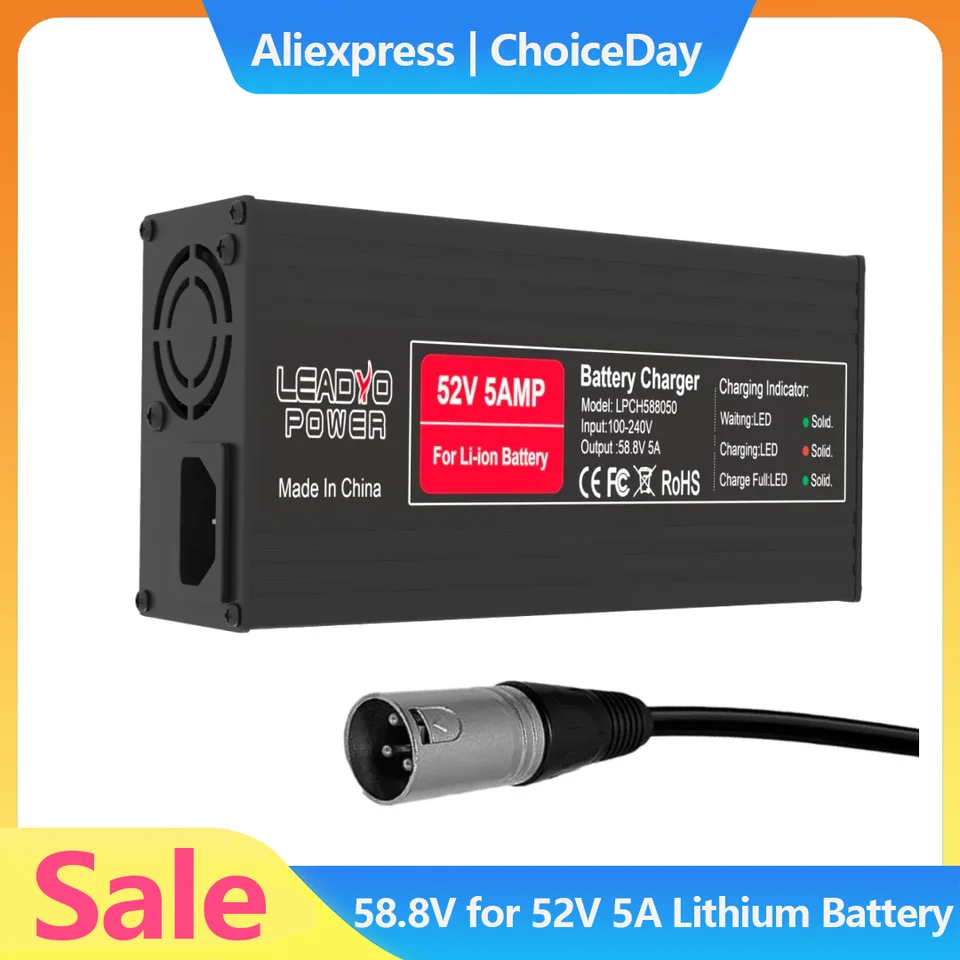 58.8V 5A Lithium Battery Charger for E-Bikes