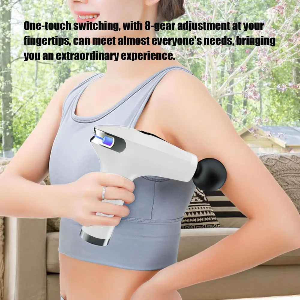 Massagers Handheld Deep Tissue Electric Muscle Massage Guns LED Display Deep Tissue Massage Guns With 4 Massage Heads Tools