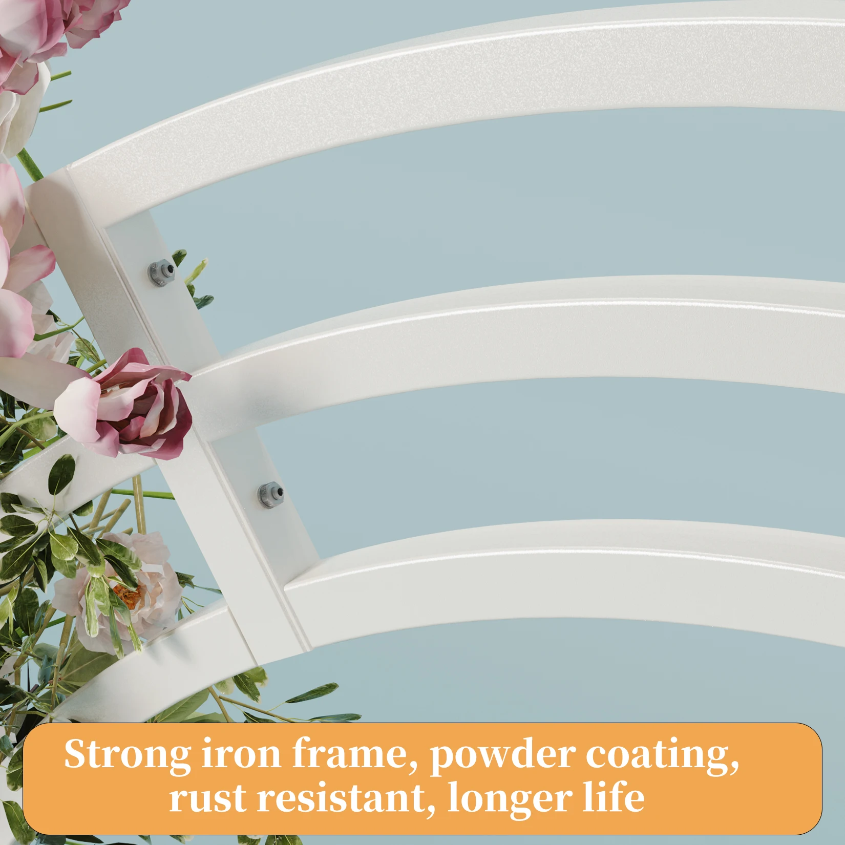 Large Metal Wedding Arch, Balloon Arch Backdrop Arch Stand for Wedding, Bridal, Garden, Yard, Indoor Outdoor Party Decoration 5