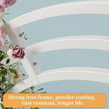 Large Metal Wedding Arch, Balloon Arch Backdrop Arch Stand for Wedding, Bridal, Garden, Yard, Indoor Outdoor Party Decoration 5