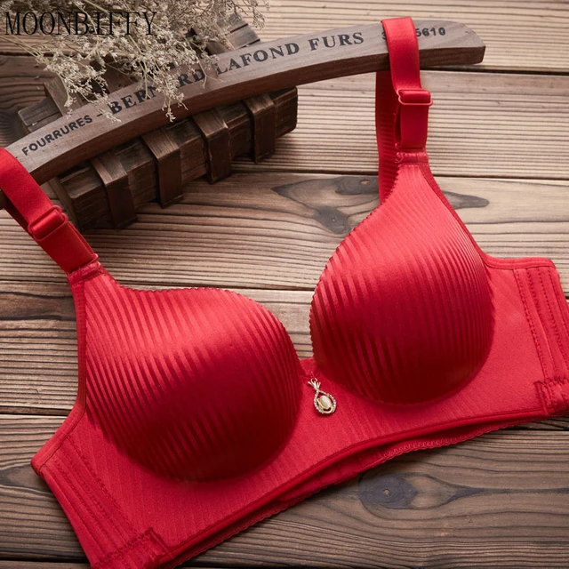 Padded Underwear Bra Push up Adjustable Extra Thick 6cm Small Bust Flat  Chest Seamless No Steel Ring Sexy Women's Bra