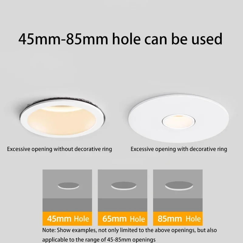 Led Spotlight Small Beam Angle 3 8 15 Degree Recessed Round Atmosphere Dining Table Ultra-thin 85-265V