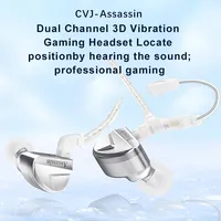 CVJ Assassin Silver in Ear Earphones 1BA+1DD+1Vibrate Game Mode HIFI Microphone Hybrid Tuning Switch Wired Earbuds IEM Headphone - Image 6