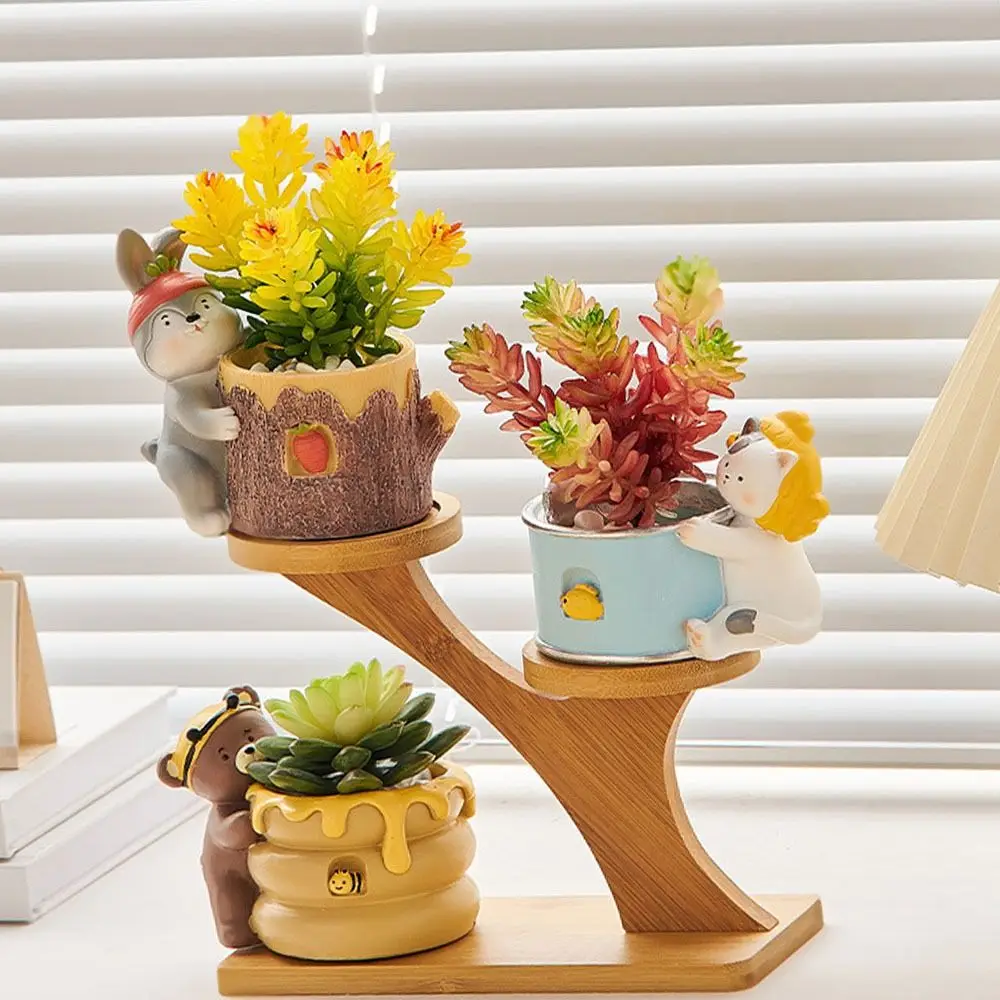 

Decorative Room Decor Cartoon Animal Ornaments Mini Basket Makeup Brush Holder Resin High Appearance Pencil Stand Container