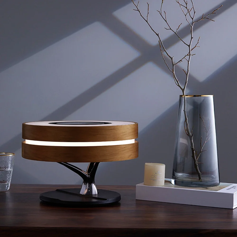 Hot-selling Smart Home Bedroom Gadgets Bedside LED Lamp Wireless Charger and Bluetooth Speaker Night Lamp Reading Ambient Lamps 2