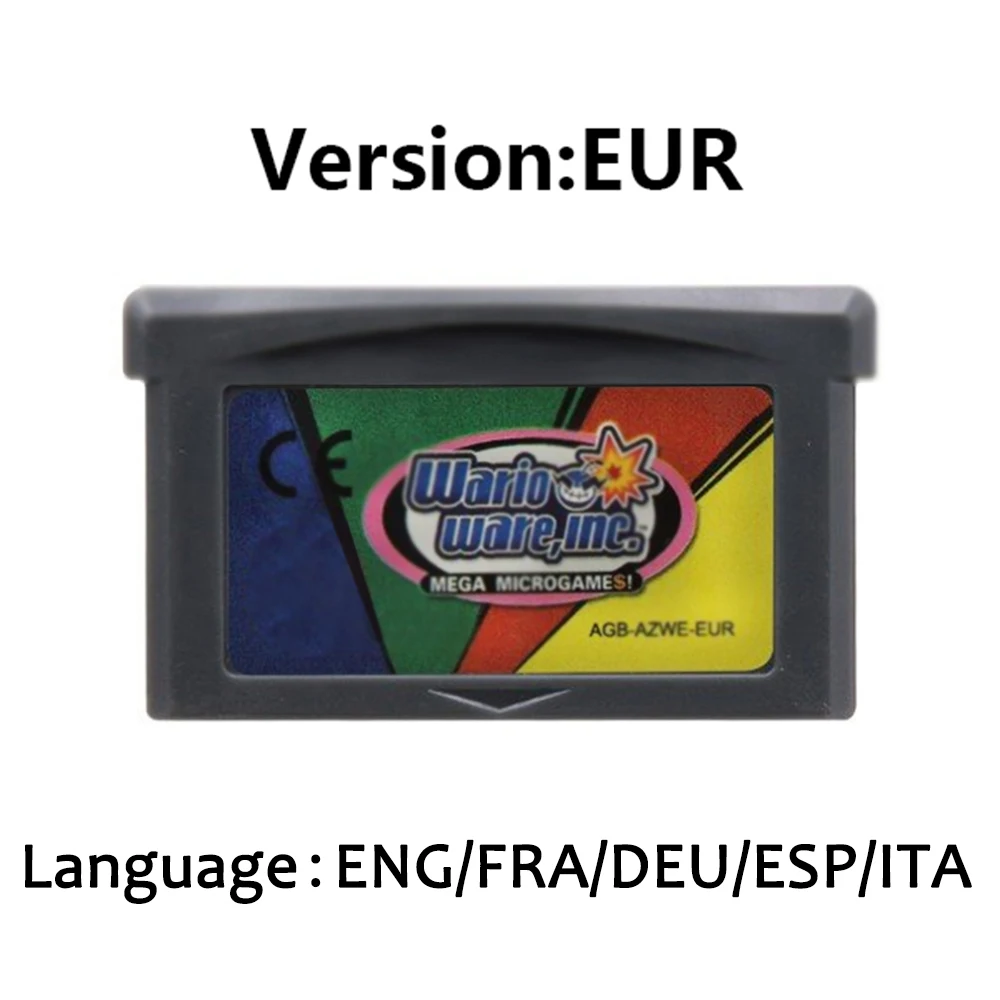 EUR/USA GBA Mario Game Cartridge 32 Bit Video Game Console Card Super Mario Advance Super Mario Bros Mario Kart for GBA
