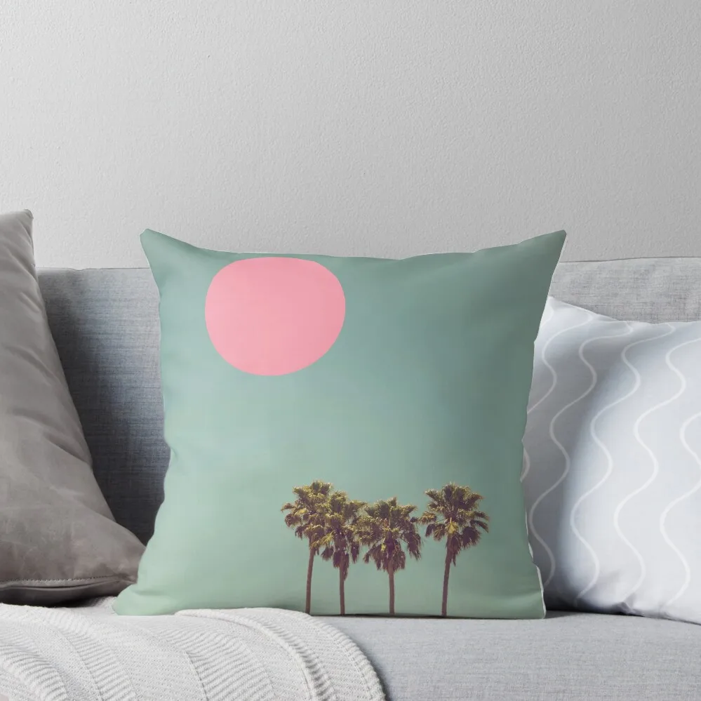 

Palm trees pink sun retro Throw Pillow Cushions Christmas Throw Pillows Covers Cushion Cover Luxury Custom Cushion