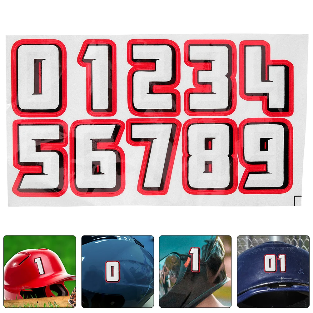 

1 Set of Self Adhesive Stickers Hockey Hat Stickers Sports Decals Number Decals