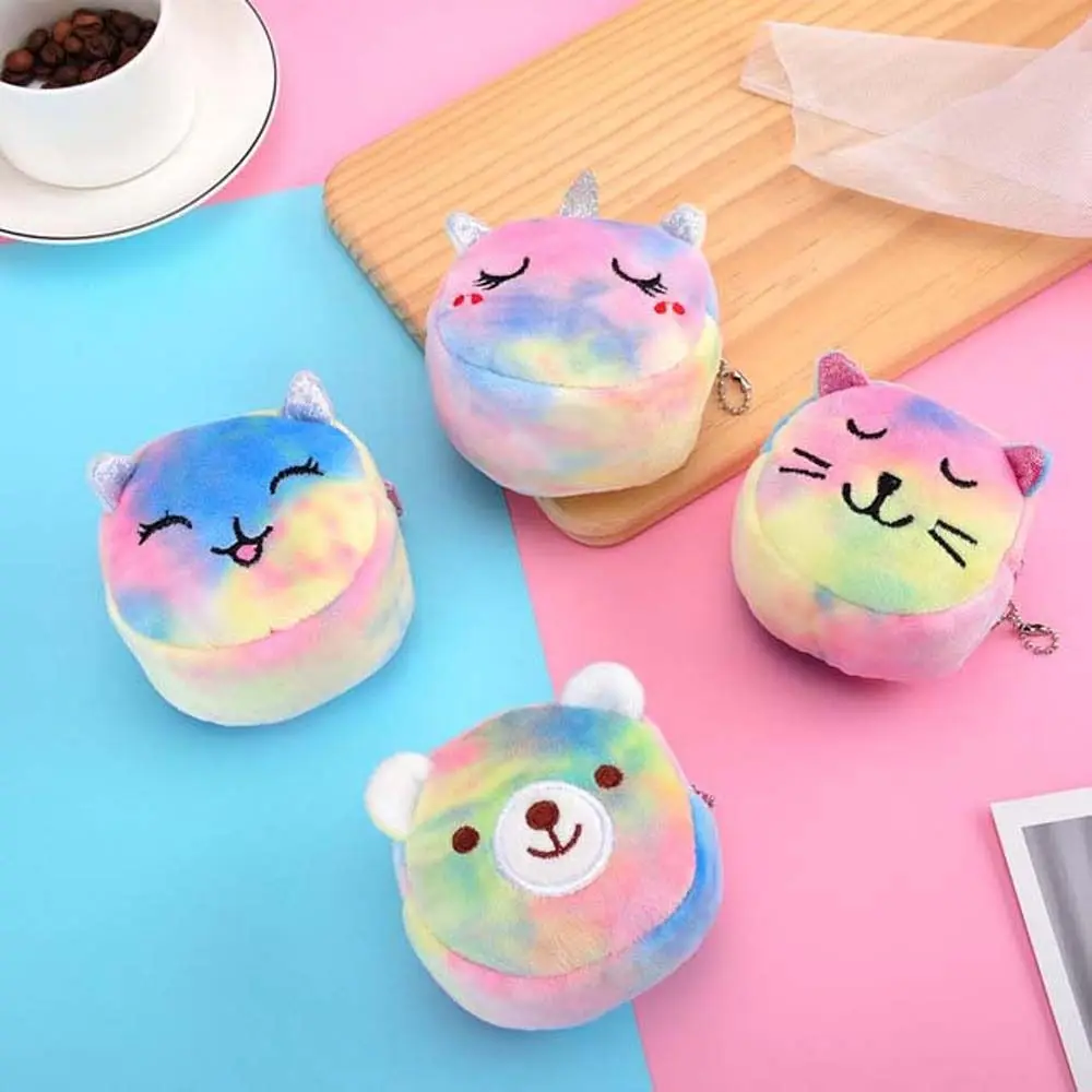Cartoon Cute Cat Key Ring Bag Ornament Zipper bag Bag Pendant Mini Wallet Plush Keychian Wallet Bags Plush Coin Purse
