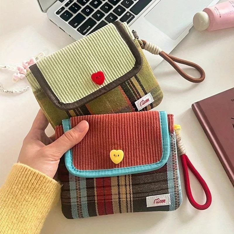 Data Cables Organizer Sanitary Pads Bag Large Capacity Contrast Color Cosmetic Bag Multipurpose Napkin Pouch Storage Bag Makeup