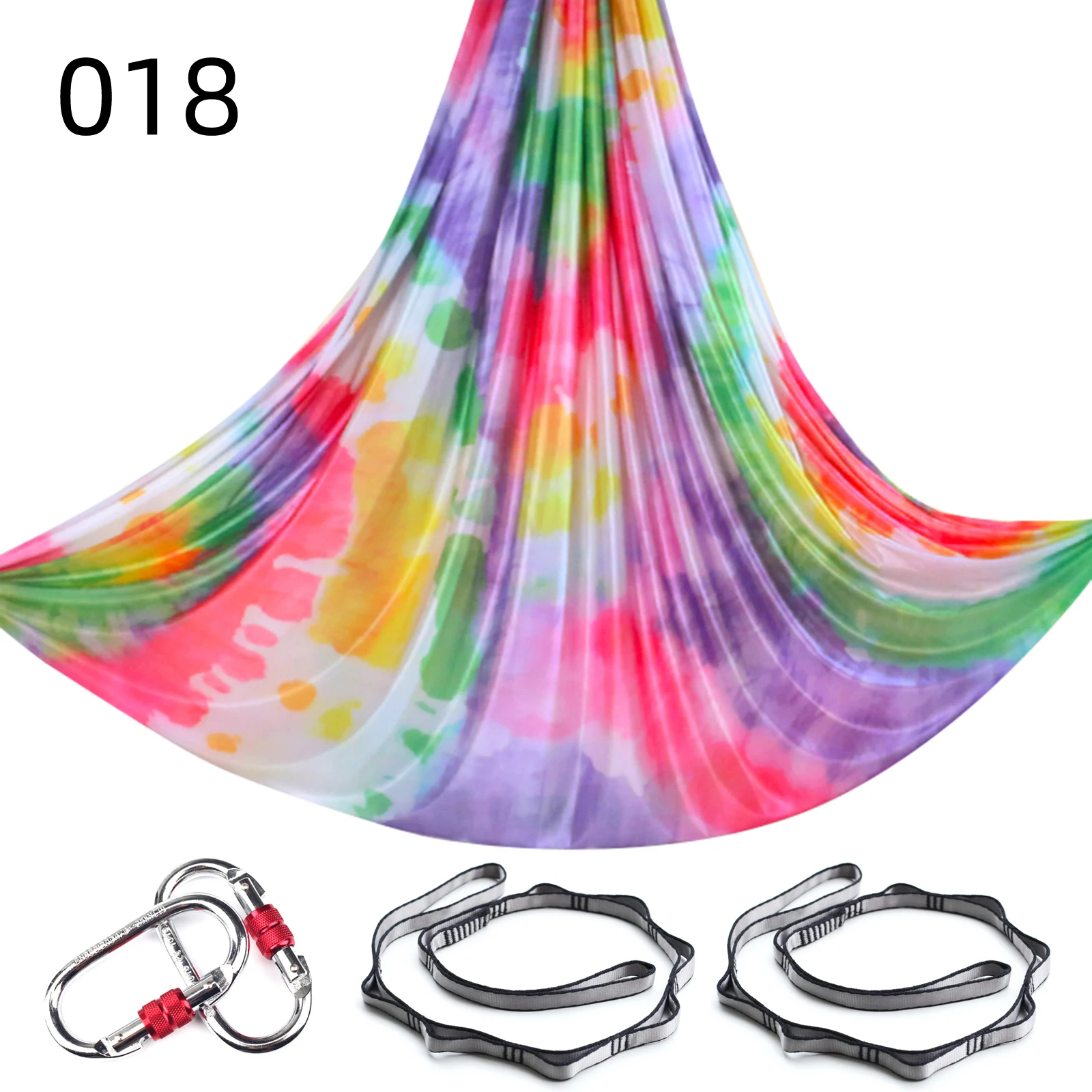 

NEW 8.7yard 8m Aerial Yoga Hammock Set Gradient Style-2 Aerial silks Yoga Fitness Stretch Belt For GYM Indoor Yoga Studio