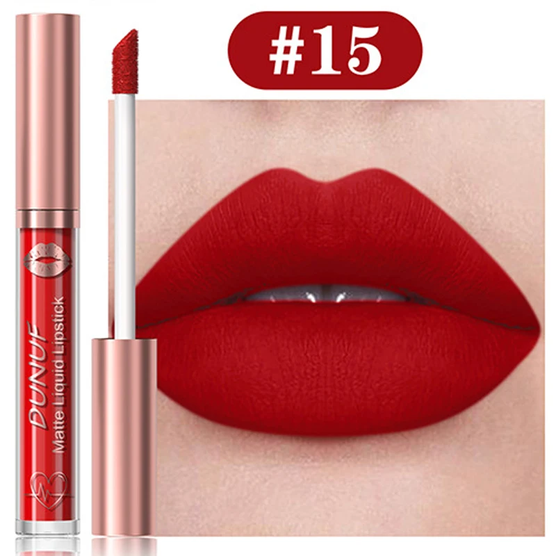 thumbnail image 1 of 18-Colors Sexy Velvet Matte Lip Gloss Rose Pink Liquid Lipstick Beauty Red Waterproof Lasting Easy To Color Nude Lip Tint Makeup, 1 of 5