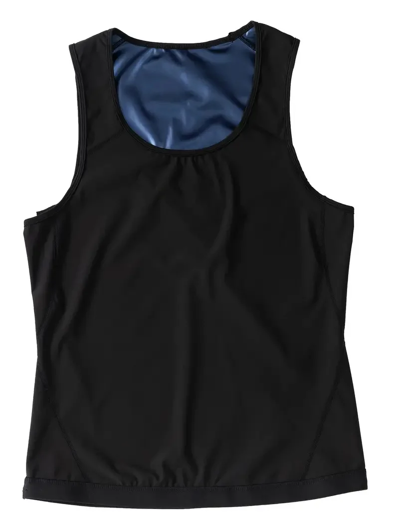 Men Sauna Vest Workout Sweat Tank Top Waist Trainer Men Compression Sweat Enhancing Vest