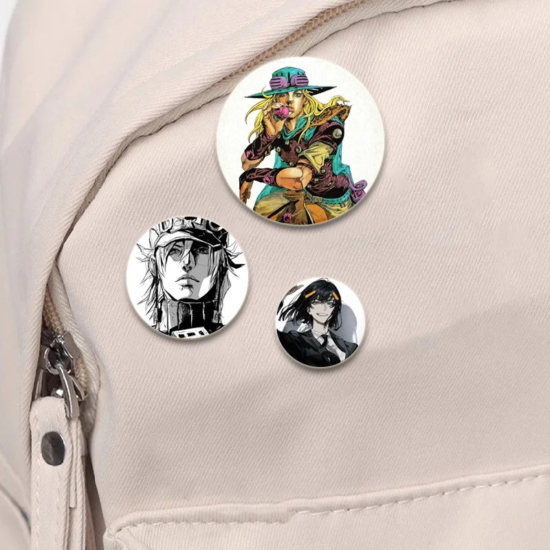 Jojo's Bizarre Adventure Anime Brooch Collection - HD Print Pins