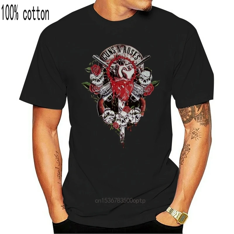 Man Clothing Custom Male Tops Tees Guns N Rose Band Tshirts Skull 3D T Shirt Short Sleeve Summer Cool Crazy T-Shirt Clothin |