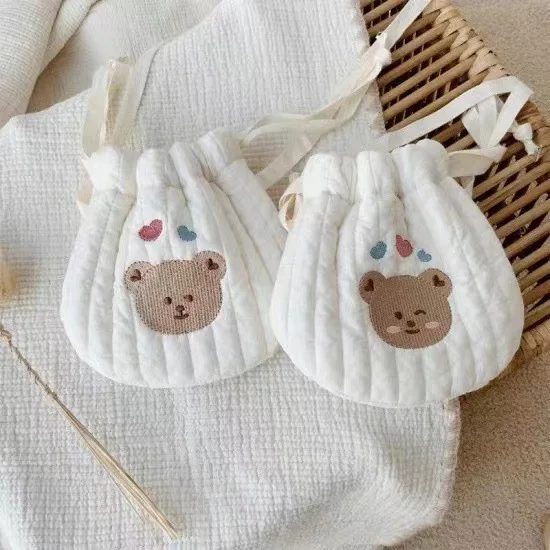 

Young Kids Embroidery Bear Tulip Pattern Packet Baby Cute Lucky Bag Coin Purse Diagonal Beam Purse Small Change Storage Bag