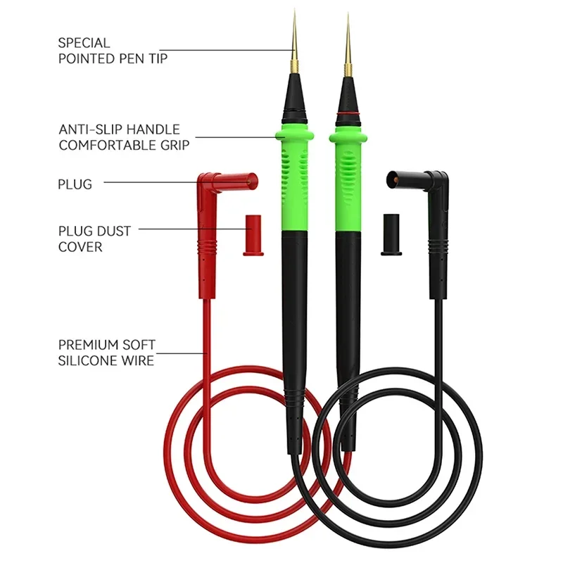 LUOWEI LW-315 Multimeter Probe 20A 1000V Universal Multimeter Test Leads Soft Silicone Cable Wire Digital Multi Meter Needle Tip digital multimeter