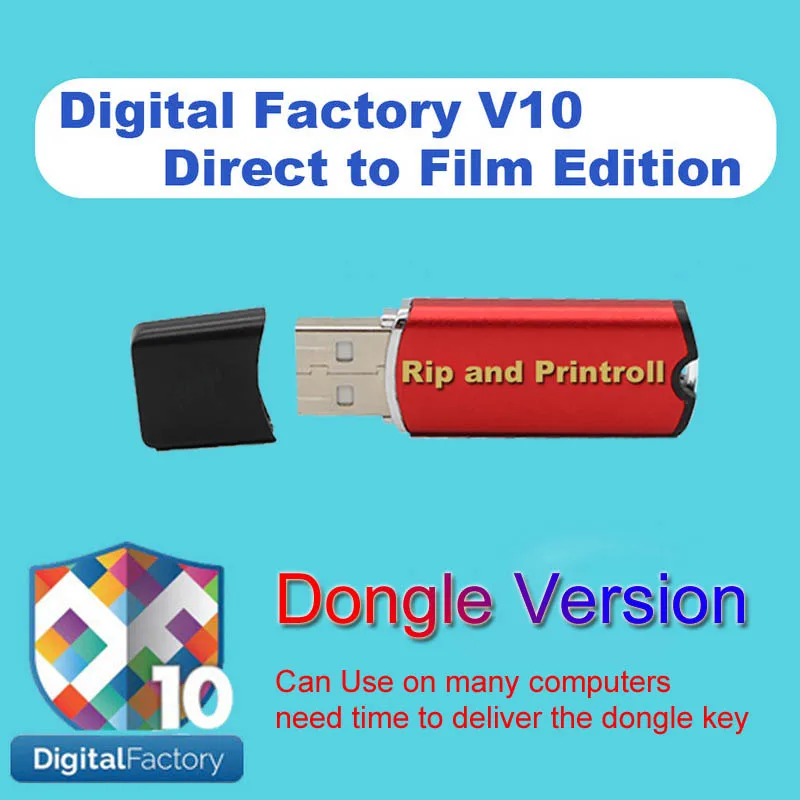 Cttf Dtf Dtf Software Impressora Digital V10 Dtf Rip Dongle Chave Usb Desktop V11 11 Wide Format Program L18050