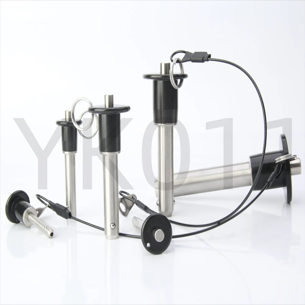Factory Outlet Customed YK011 Stainless Steel Zinc Plated  Quick Release Ball Lock Pin With Rope