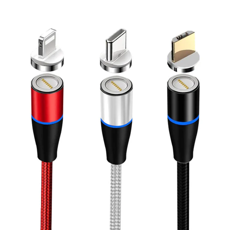 Magnetic data cable 7-pin 5A magnet tip mobile phone fast rush extended three-in-one drag three-charging