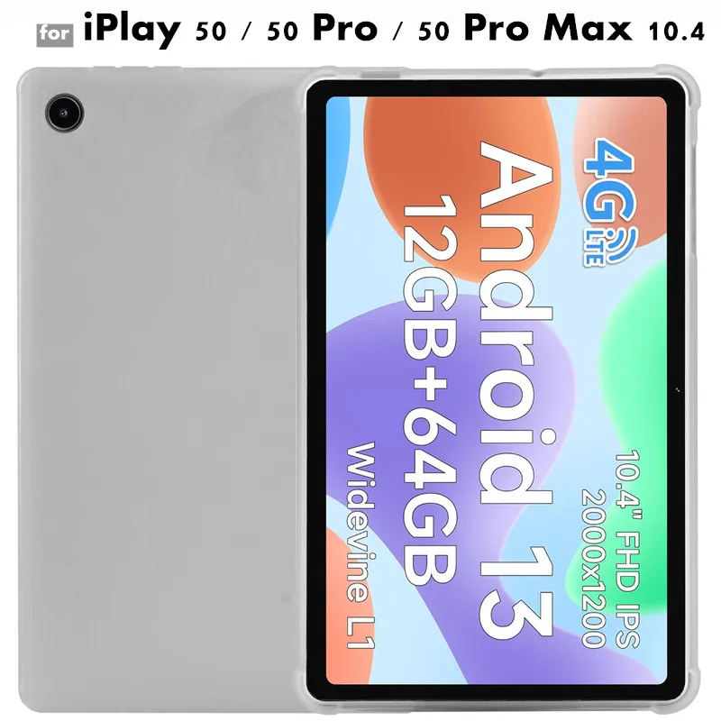 

for ALLDOCUBE iPlay 50 Pro Max 10.4 inch TPU Transparent Silicone Soft Cover All-inclusive Protection Drop Resistance