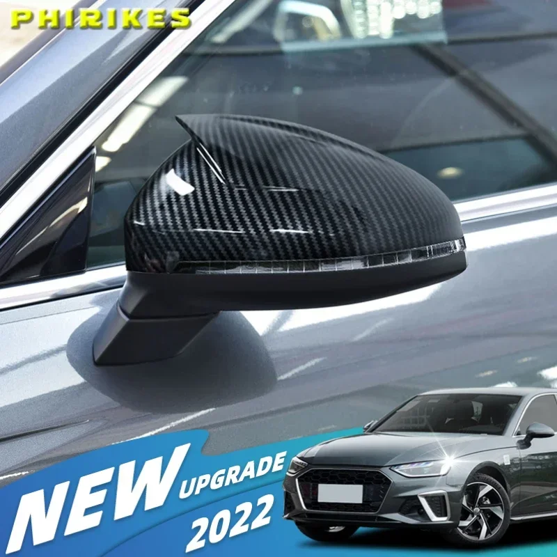 

Gloss Black Side Wing Rear View Rearview Mirror Cover Case Caps For Audi A4 S4 RS4 B9 2016 -2020 A5 S5 RS5 8W6