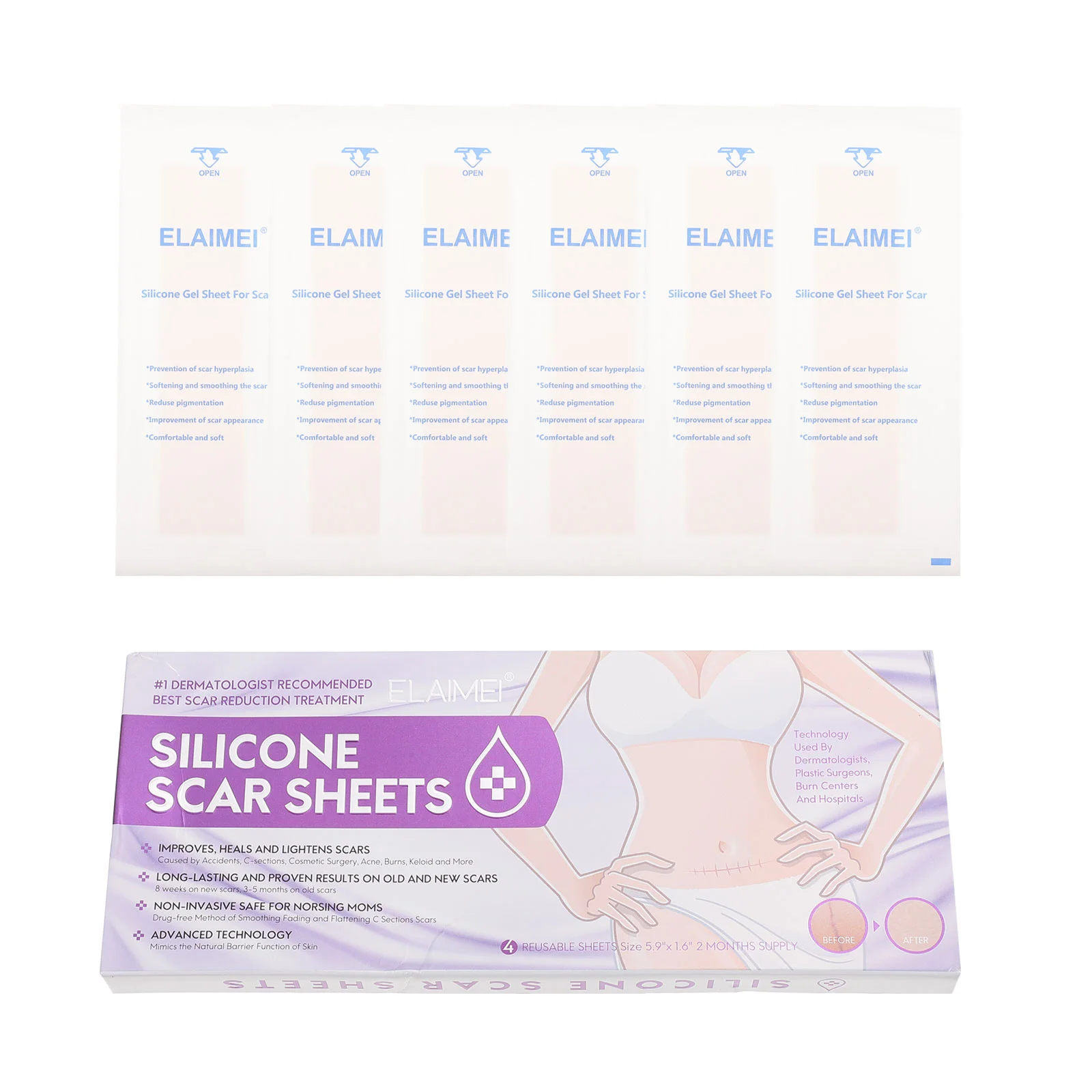 Surgery Scars Sheets Silicone Scar Strips Scar Cover Sheet Scar Tape