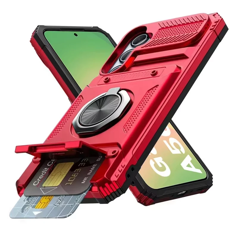 Magnetic Bracket Phone Case with Card Holder - Sleek and Functional Phone Accessories
