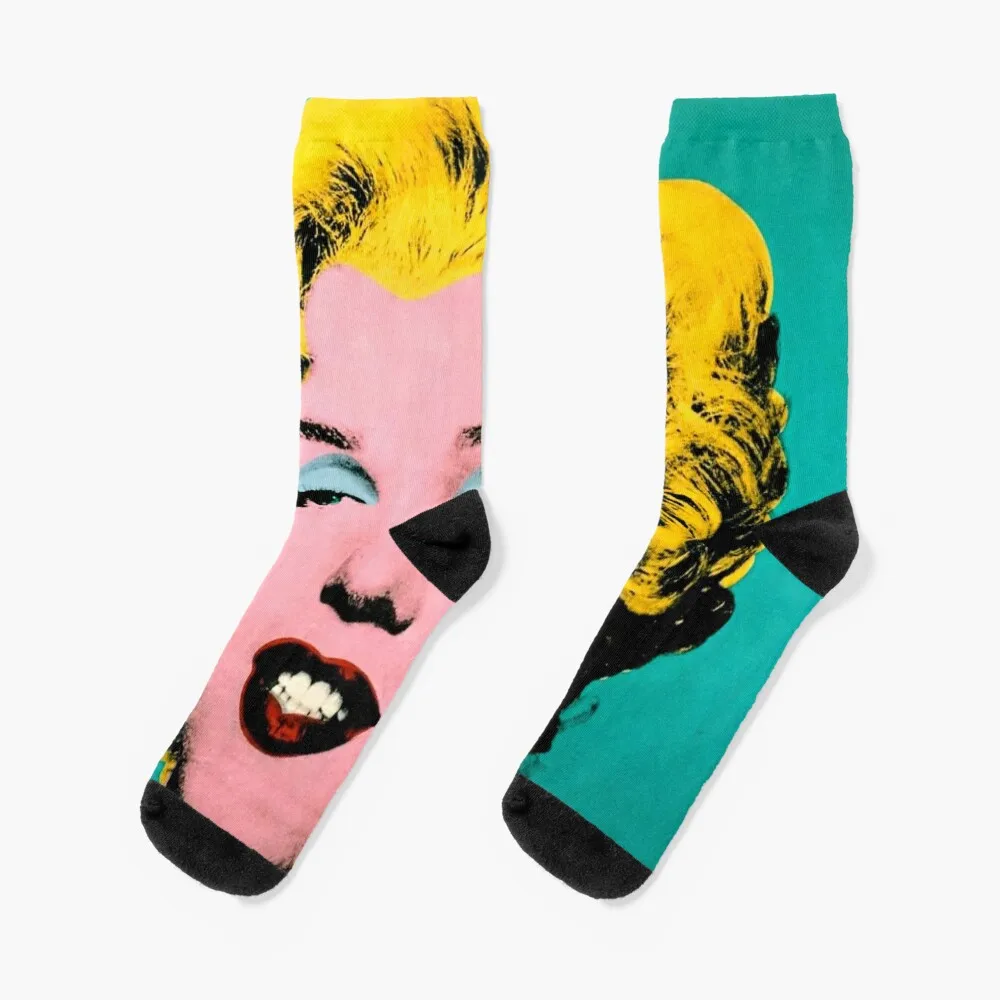 

Andy Warhol Turquoise Marilyn Socks Hiking boots Crossfit Socks Women Men's