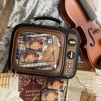 Novelty Tv Shape Ita Bag Retro Television Women Shoulder Bag Design Ita Backpack with Inserts Gilrs Crossbody Bag 1