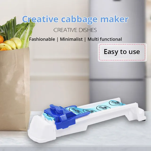 1pc White and Bule Vegetable Meat Rolling Machine Stuffed Grape Leaf Meat Roller Wrapping Cabbage Meat Rolling Kitchen Gadget 2