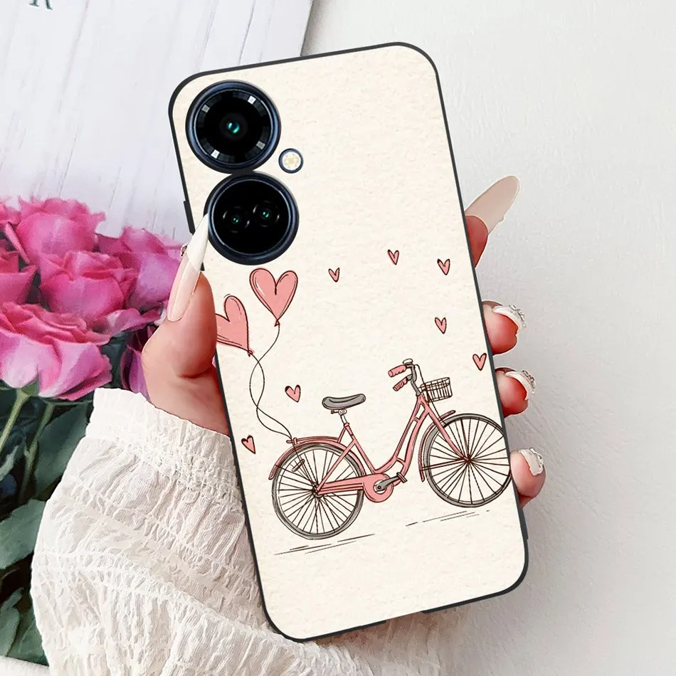 Elegant Butterfly Cat Black Silicone Soft Phone Case