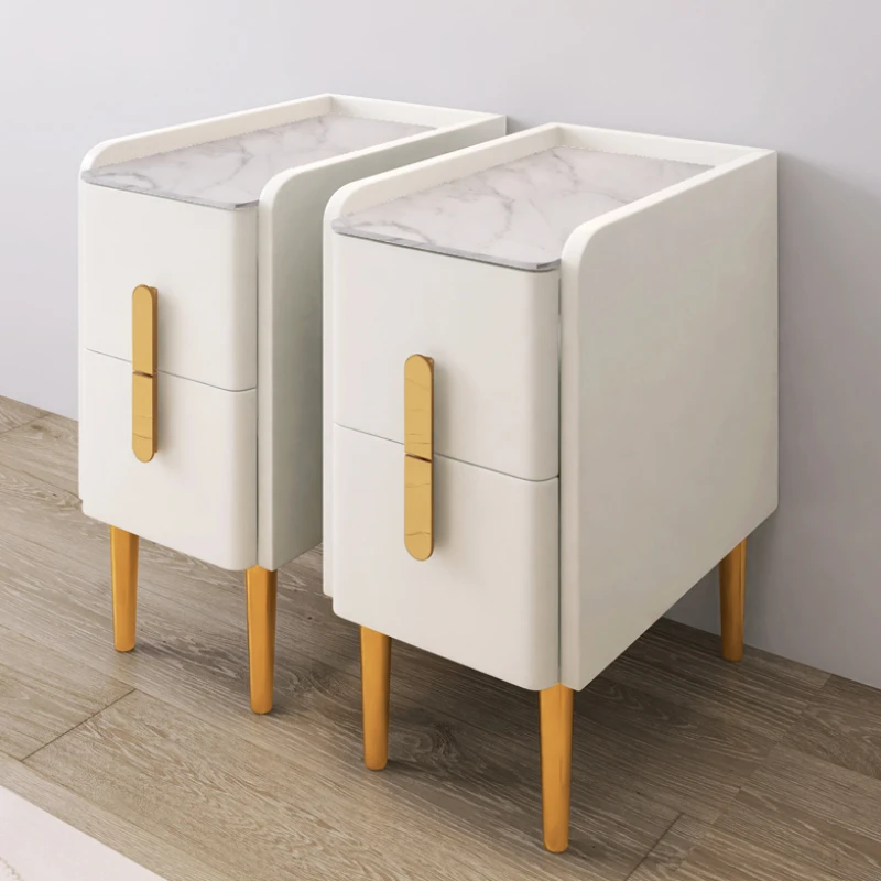 목재 북유럽 나이트 스탠드 테이블, 흰색 좁은 기숙사, 미적 침대 옆, 작은 침대 옆, 침실용 가구