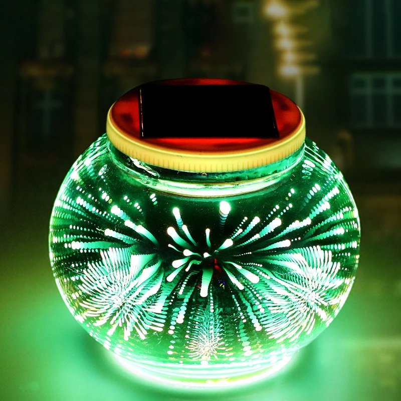

Romantic Solar Firework Ball Glass Night Light Lamp Outdoor Garden Party DecorationBalcony Terrace Garden Tree Light Crack Lamp
