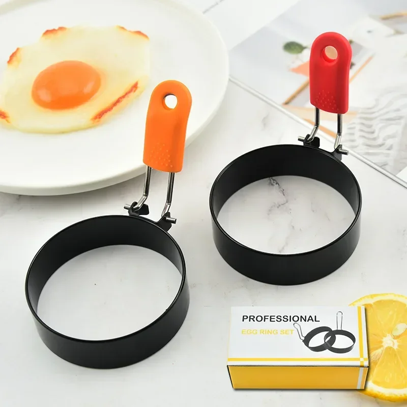 Metal Fried Egg Pancake Ring Omelette Fried Egg Round Shaper Eggs Mold for Cooking Breakfast Pan Oven Kitchen Pancake Maker Egg Mold
