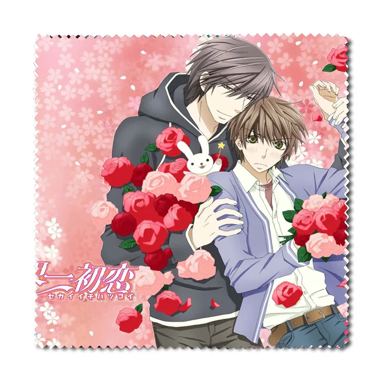 1pc Anime Sekai-ichi Hatsukoi Onodera Ritsu Takano Masamune Flannel Glasses Clean Cloth