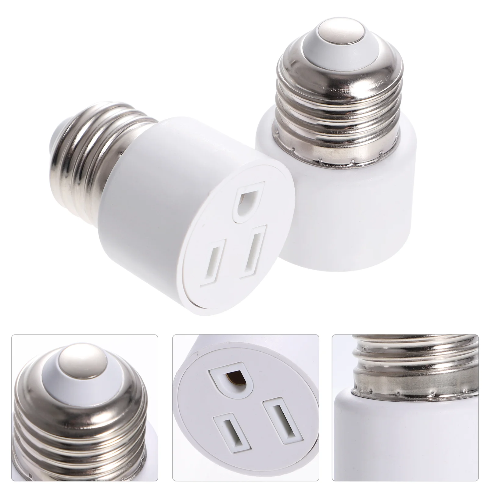 2 Pcs USB E27 Converter Bulb Light LED Bulbs Lightbulbs Abs Copper Socket Outlet Adapter led lights lamp holder lamp bulb holder socket converter lamp base lamp socket adapter led lamp base diy lighting accessories