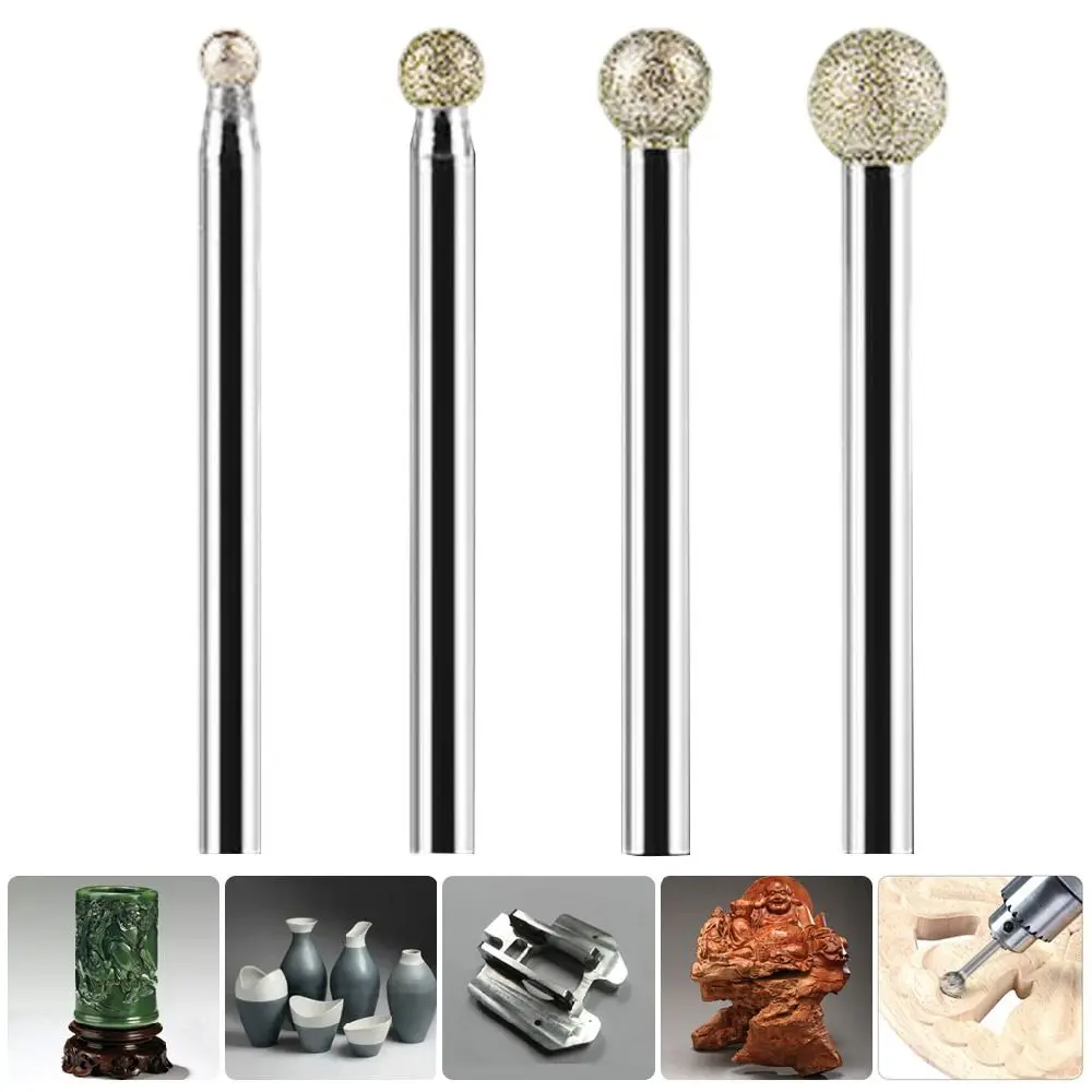 

20Pcs 6mm Shank Diamond Grinding Head Diamond Diamond Bits Wear-resistant Diamond Grinding Burr for Jade Wood Ceramic Alloy