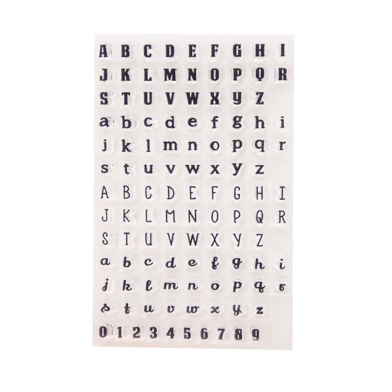 

Clear Stamps for DIY Scrapbooking Card Alphabet Letter Number Rubber Stamp Making Photo Album Crafts Template Decor New Stamps