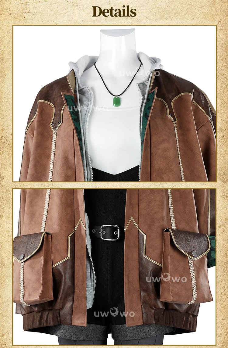 Alma Cosplay Kostüm Monster Hunter Wilds mit Brille für Frauen 7