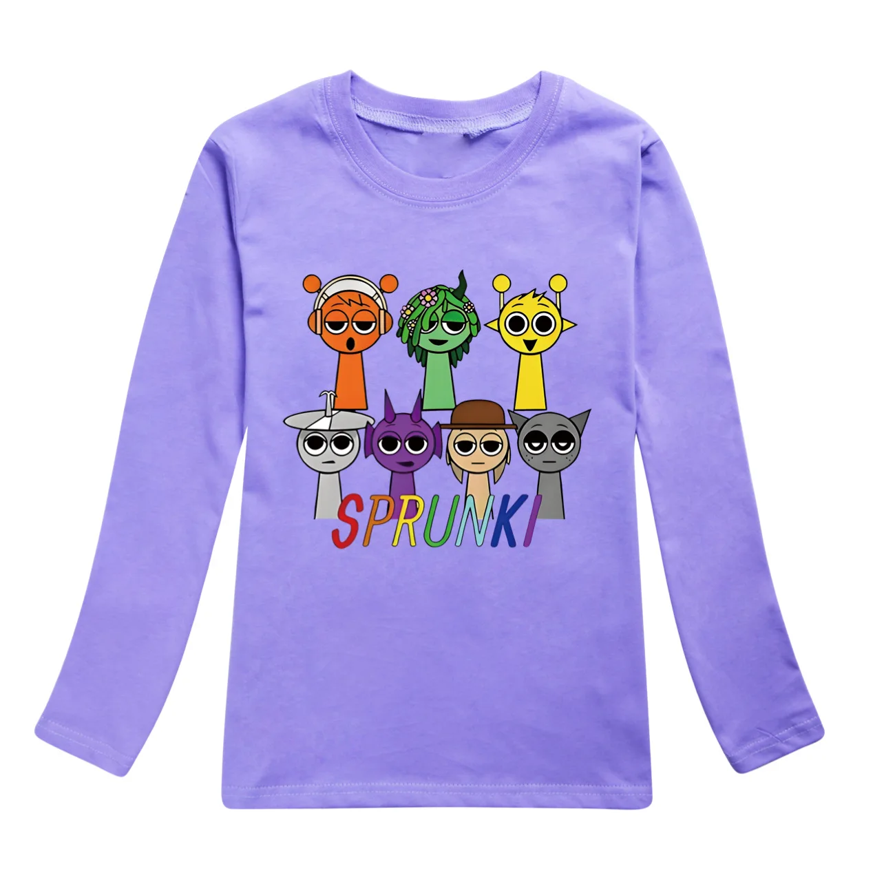 Sprunki Incredibox music T Shirt Baby Girls Cartoon Casual Tops Kids Long Sleeve Tops  Toddler Boy Casual Children's Clothing 6