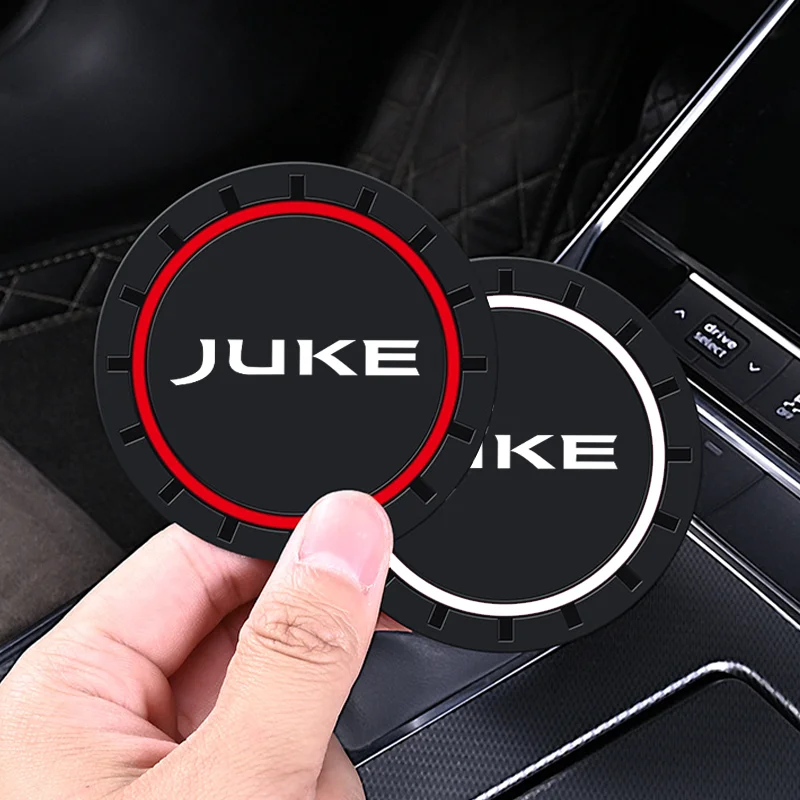 Cup Holder Inserts 2pcs Car Cup Holder Anti Slip Insert Coasters Pads For Nissan Juke F15 F16 Water Cup Holder Silicone Mats Auto Accessories cup holder coasters,cup holder inserts,car coaster pads,cup holder insert
