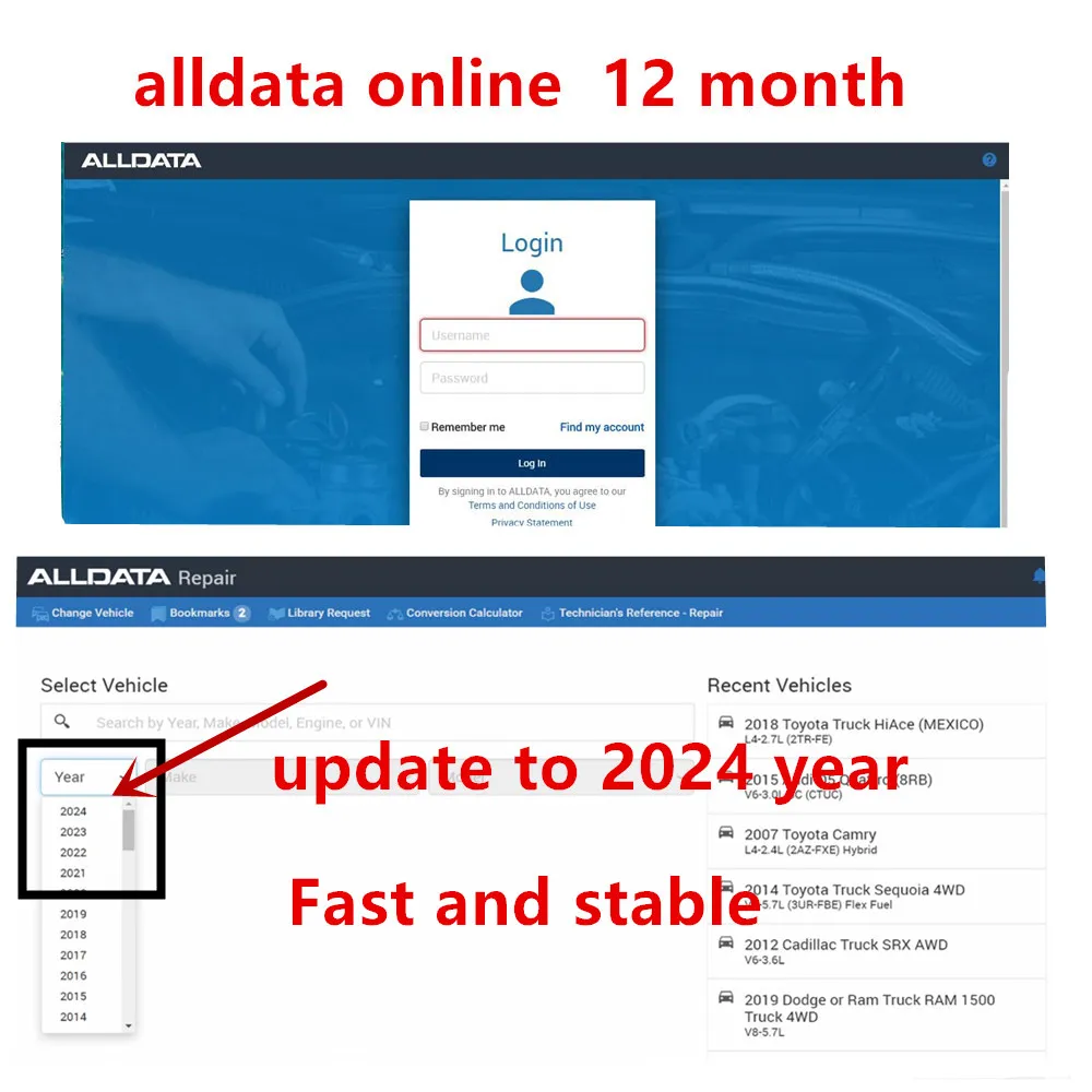 

2023 Alldata online Account for Car Truck all data software Auto repair software 12 month service alldata software udpate online