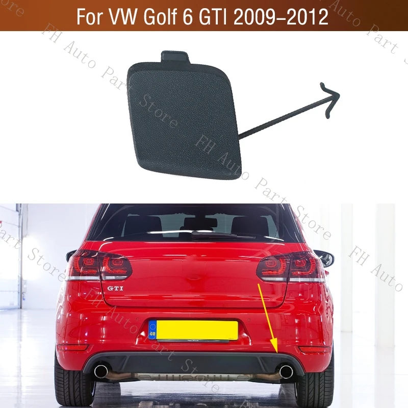 

Car Rear Bumper Tow Hook Cover Lid Trailer Hauling Eye Cap For VW Golf 6 GTI 2009 2010 2011 2012