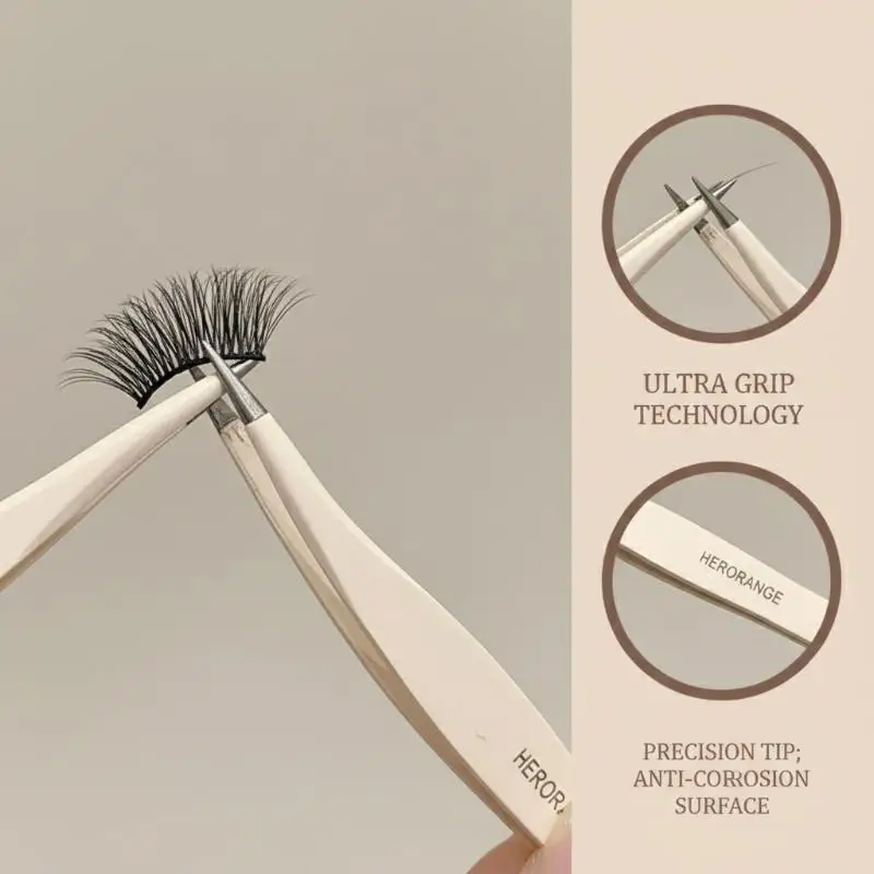 새로운 안티스틱 핀셋, 끈적이지 않는 DIY 라운드 디자인, 전문가용 접목용 안티스틱 무접착 인조 속눈썹 핀셋