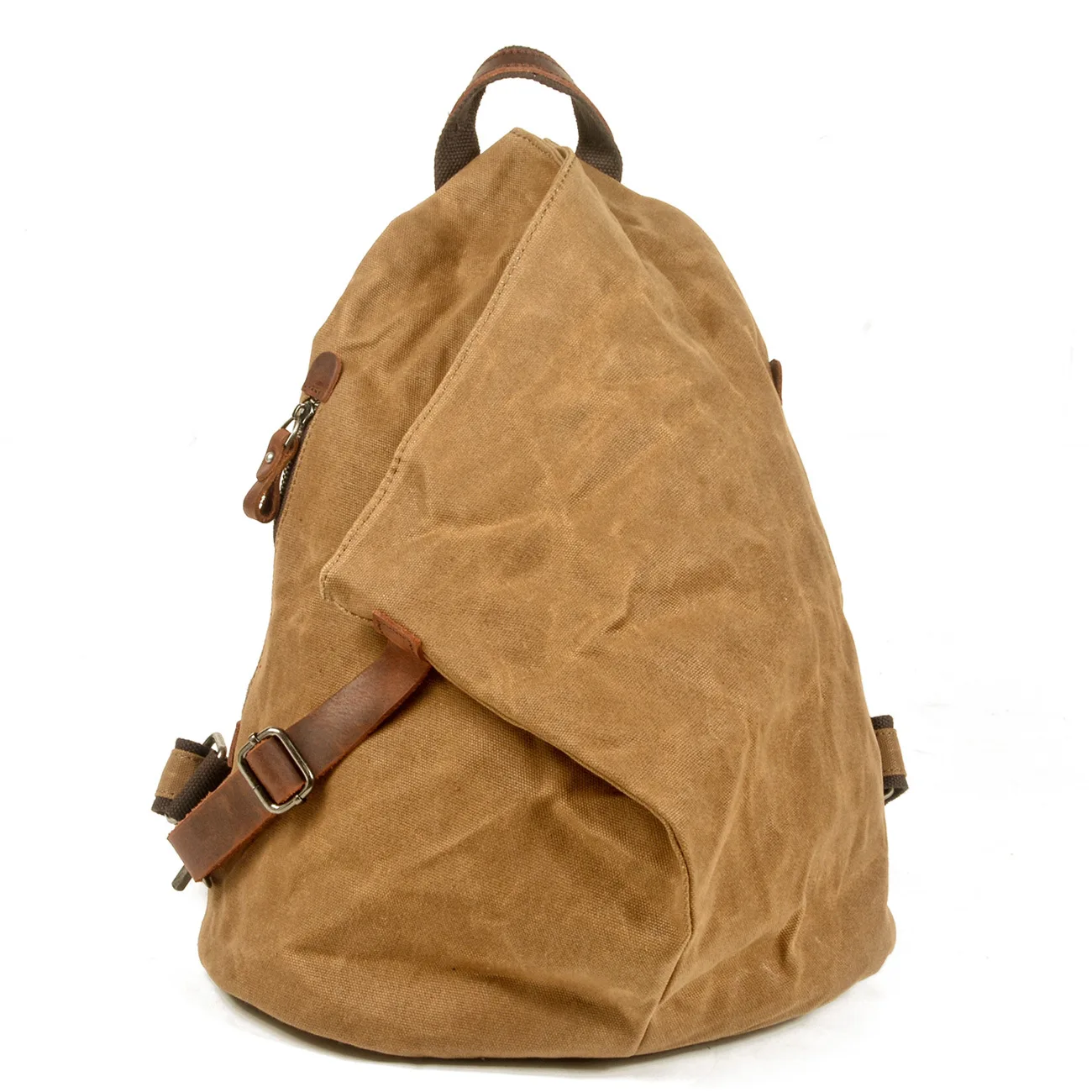 

Waterproof Retro Backpack Workwear Oil Wax Canvas Bag Outdoor Leisure Travel Shoulder Bag Wear-resistant Waterproof Multi-layer