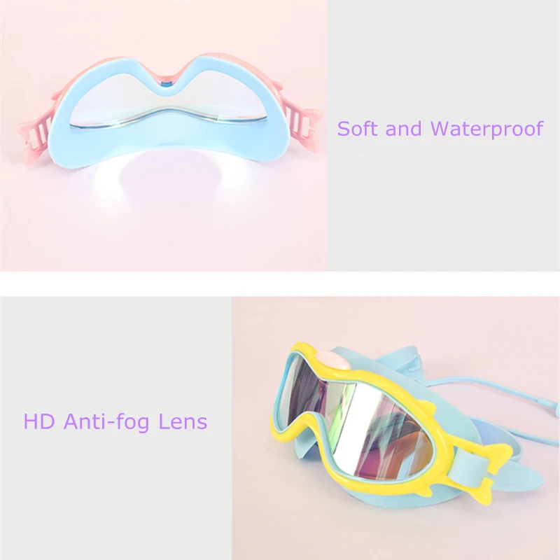 Professional Swimming Goggles Kids Swimming Glasses Diving HD Waterproof Anti-fog UV Protection 4-15 Years Children Swim Eyewear 3