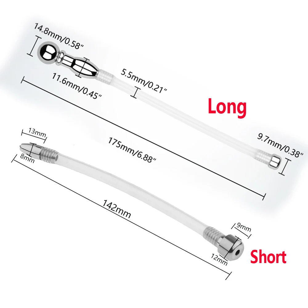 Male Chastity Device Urethra Catheter Penis Plug Urethral Stretcher Catheter Dilator Cock Cage SM Sex Toys For Men urethral dilator silicone urethral dilator